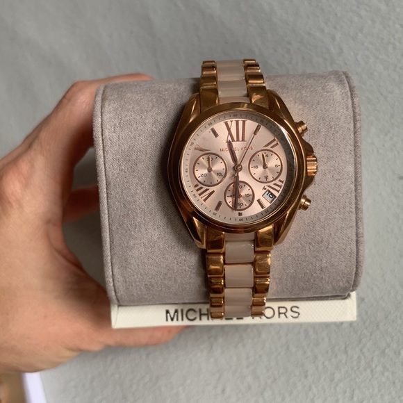 Michael Kors Women's Bradshaw Rose Gold-Tone Watch MK6066 - Picture 5 of 7